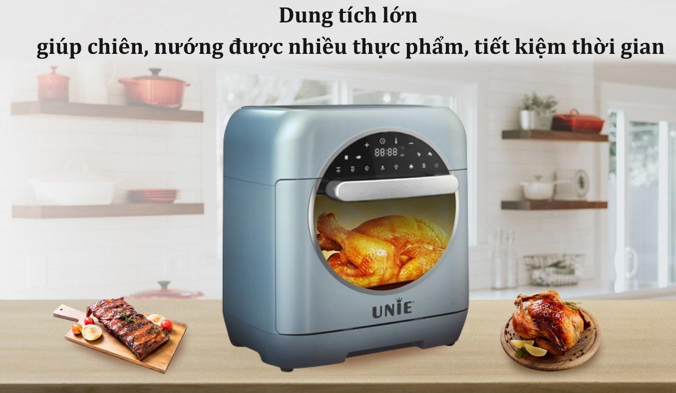 Nồi chiên không dầu kết hợp hấp Unie 15 lít Steam Color