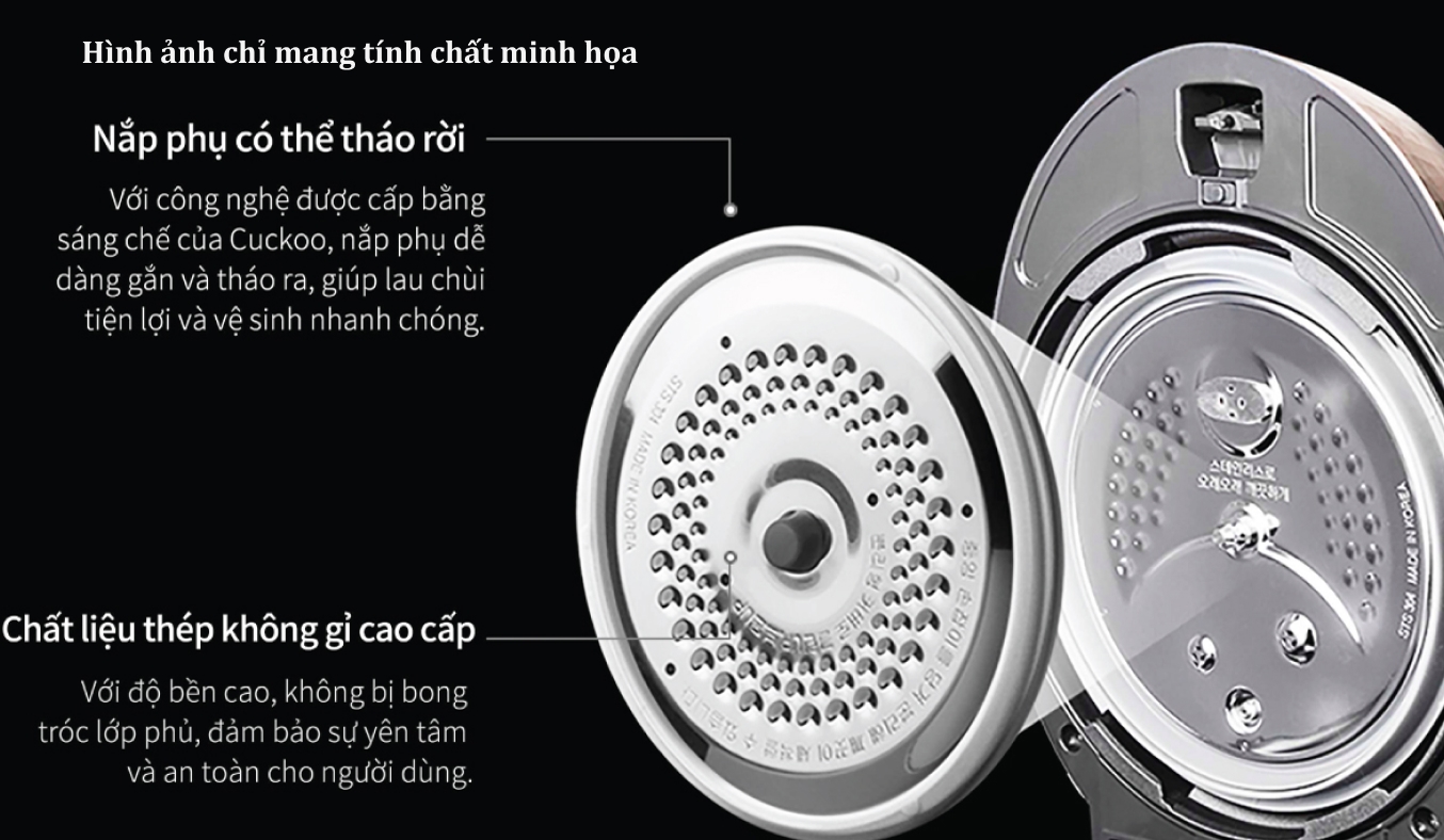 Nồi cơm điện tử áp suất Cuckoo 1.8 lít CRP-R1000F/BKGBCRVNCV