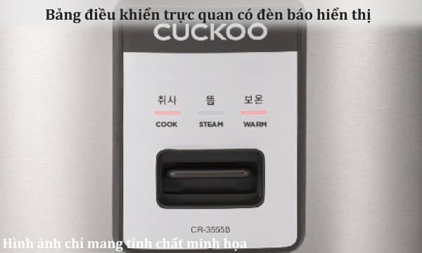 Nồi cơm nắp gài 6.3 lít Cuckoo CR-3555/BKSTVNCRCV