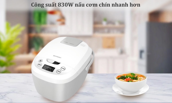 Nồi cơm điện tử Sharp 1.8 lít KS-COM180EV-GY