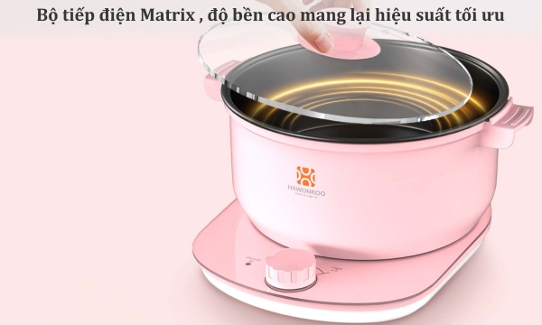 Nồi lẩu điện Hawonkoo HEH-100-PK Hồng