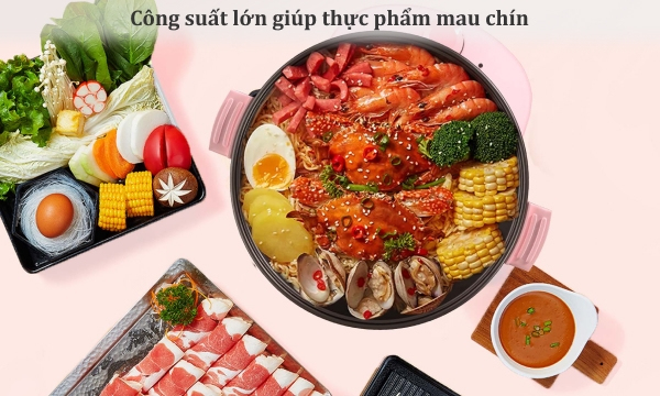 Nồi lẩu điện Hawonkoo HEH-100-PK Hồng