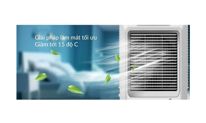 Quạt điều hòa Sunhouse SHD7742 giảm nhiệt độ phòng xuống 15 độ C