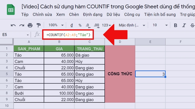 Hàm Countif Trong Excel Là Gì Cách Sử Dụng Hàm đếm Có điều Kiện Chuẩn Nguyễn Kim Blog 0021