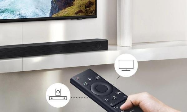 Loa thanh Soundbar Samsung HW-B450/XV quyền năng điều khiển với One Remote Control