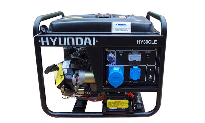 Máy phát điện Hyundai HY30CLE sử dụng động cơ chạy xăng