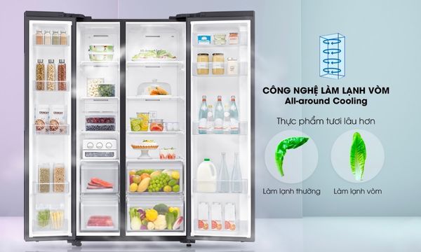 Tủ lạnh Samsung Inverter 680 lít RS62R5001M9 - Thực phẩm tươi ngon mỗi ngày