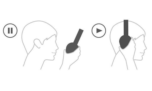 Tai nghe không dây Sony WH-1000XM5 Đen tự động dừng nhạc khi trò chuyện