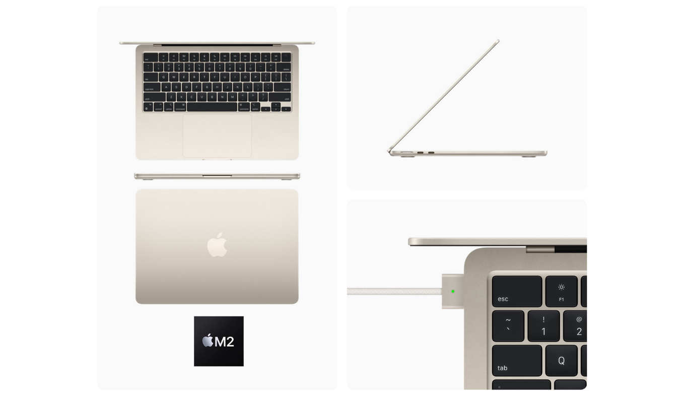 Laptop MacBook Air M2 2022 8GB/512GB/10 Core GPU MLY23SA/A Vàng