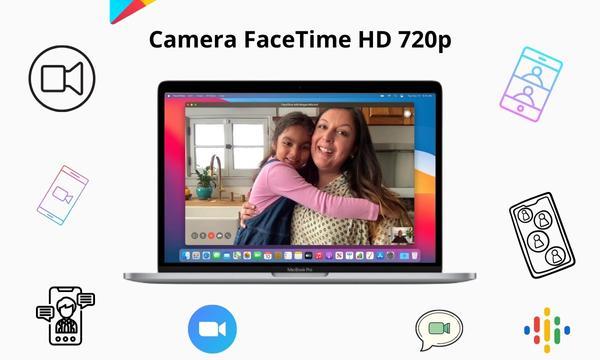 Laptop MacBook Pro M2 2022 8GB/256GB/10 Core GPU MNEH3SA/A Xám Camera FaceTime HD 720p