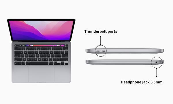 Laptop MacBook Pro M2 2022 8GB/256GB/10 Core GPU MNEH3SA/A Xám kết nối nhanh chóng, đa dạng