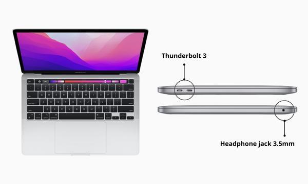 Laptop MacBook Pro M2 2022 8GB/256GB/10 Core GPUMNEP3SA/A Bạc kết nối nhanh chóng, đa dạng