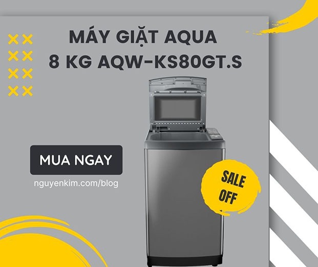 Máy giặt Nguyễn Kim Aqua 8kg
