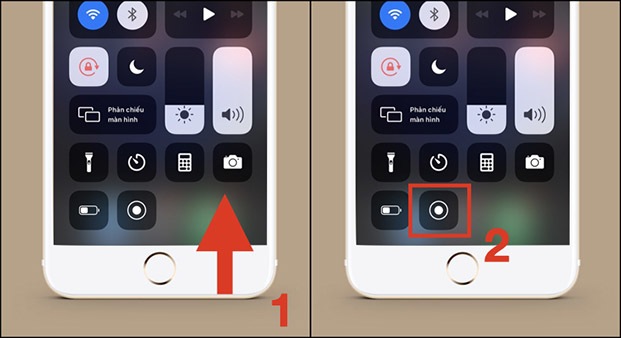 Cách quay màn hình trên iPhone có Touch ID (nút Home)