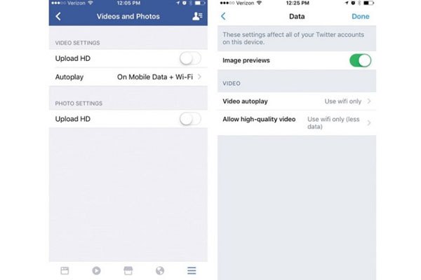 Hạn chế xem video trên Facebook khi sử dụng 3G/4G trên iPhone
