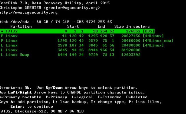 Phần mềm cứu dữ liệu thẻ nhớ TestDisk