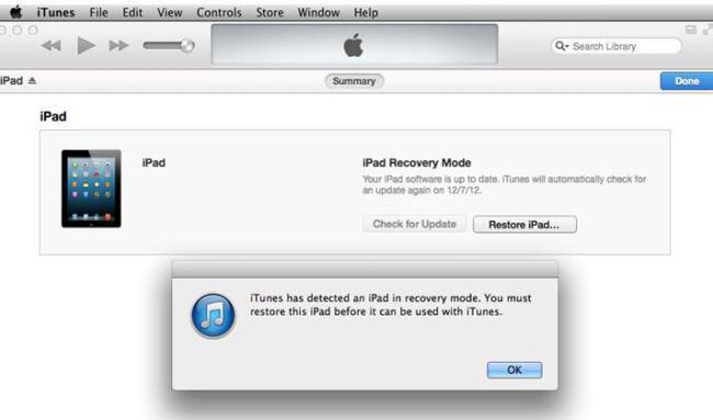Mở khóa iPad không thể đồng bộ với iTunes