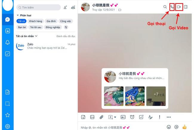 Cách gọi Zalo trên Macbook