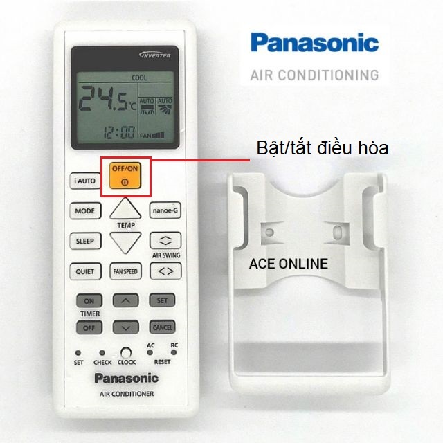 Cách sử dụng điều khiển: Bật tắt điều hòa Panasonic