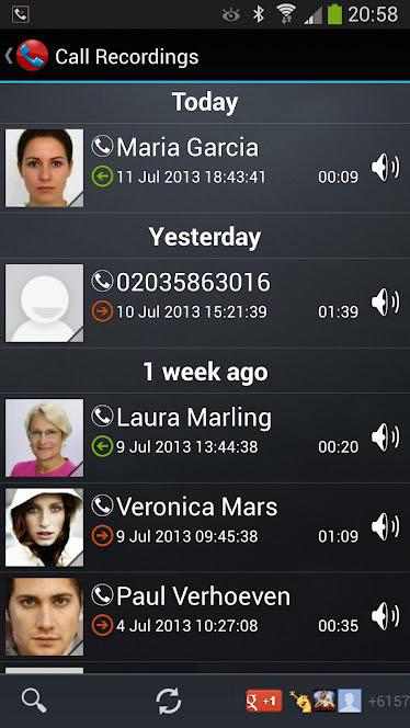 Ứng dụng ghi âm cuộc gọi trên Android Galaxy Call Recorder