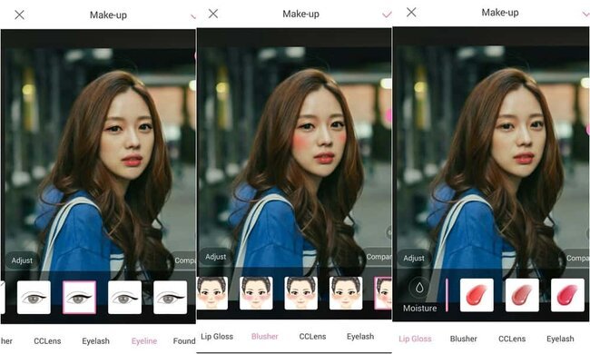 Khả năng makeup, đẹp có sẵn trên ứng dụng Photowonder