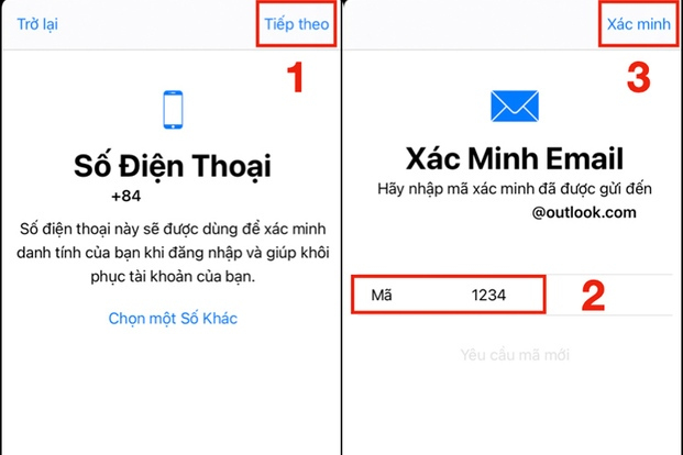 Nhập vào phần mã xác minh được gửi vào Email đã đăng nhập lúc đầu (Nguồn: Internet)