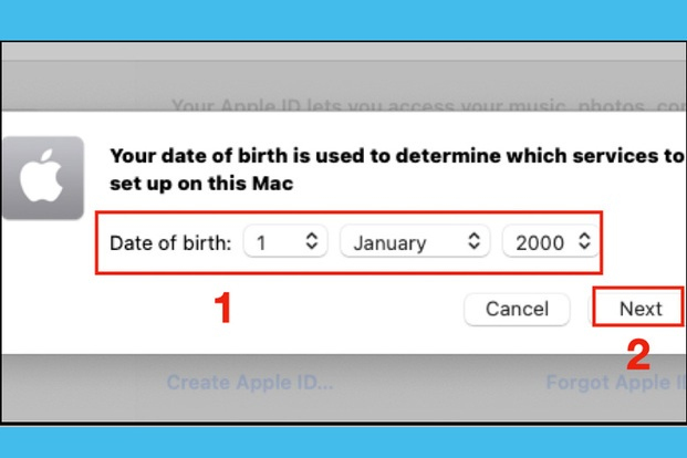 Nhập Date of birth của bạn rồi chọn Next (Nguồn: Internet)
