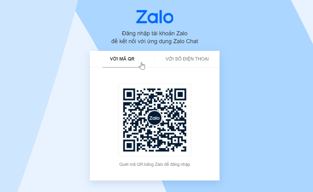 Đăng nhập Zalo bằng WEb với mã QR quét bằng Điện thoại