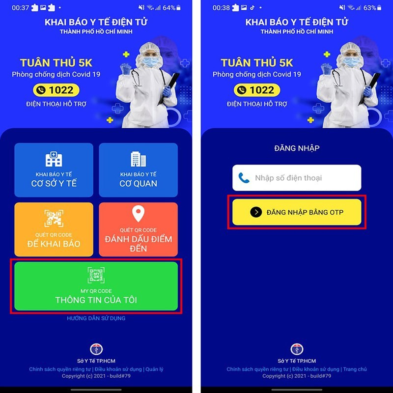 Đăng nhập thông tin để nhận kết quả xét nghiệm Covid19