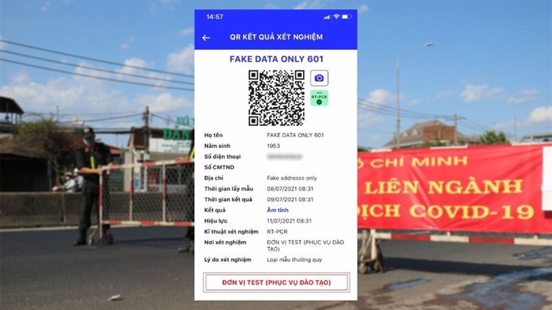 Kết quả xét nghiệm Covid-19 âm tính