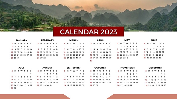 Lịch năm mới 2023 12 tháng, Qúy Mão