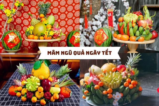  hình ảnh mâm ngũ quả đẹp, đơn giản của 3 miền Bắc Trung Nam