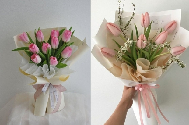 Mẫu bó hoa đơn giản, tinh tế, sang trọng