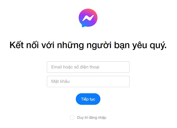 Cách đăng nhập Messenger web trên máy tính