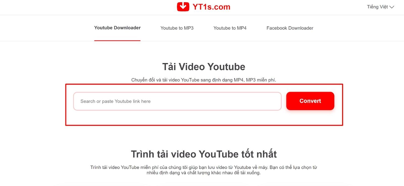 Truy cập YT1s để nhanh chóng tải video Youtube 