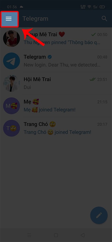 Cách chặn tin nhắn Telegram
