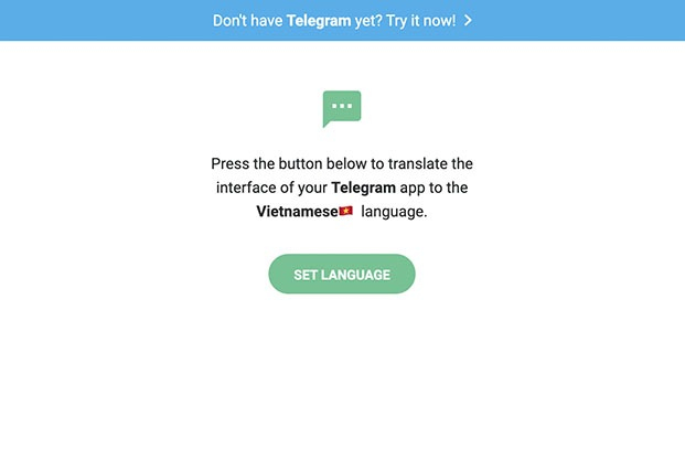 Truy cập đường link để cài đặt Telegram tiếng Việt dễ dàng