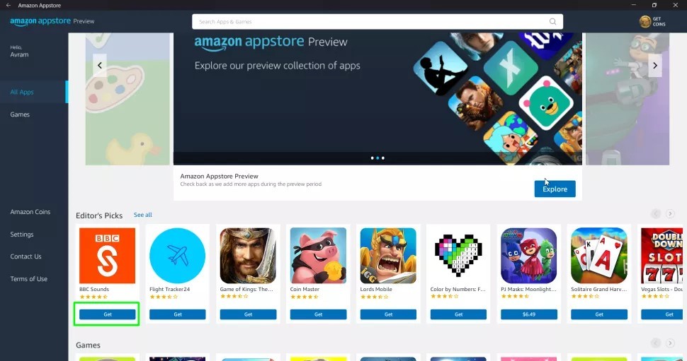 Màn hình AppStore