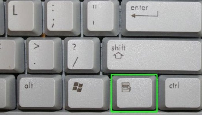 Phím Context Menu trên bàn phím máy tính chức năng tương tự chuột phải