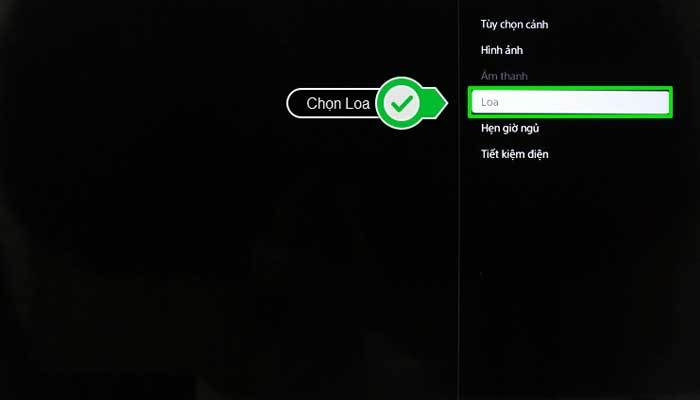 Cài đặt âm thanh trên tivi để kết nối dàn máy Sony