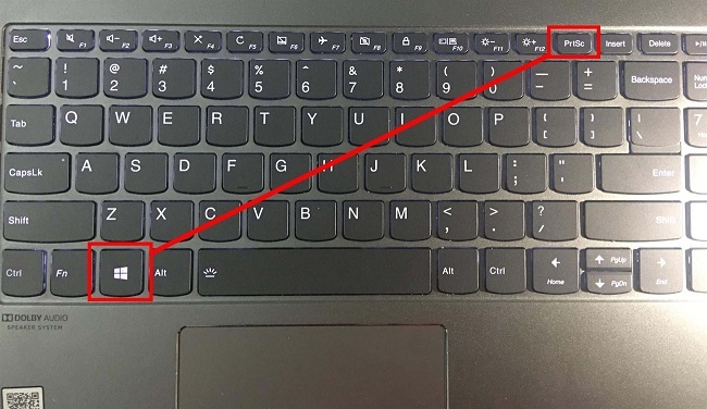 cách chụp màn hình máy tính Dell phím Windows + phím Print Screen