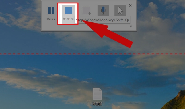 Khi kết thúc quá trình quay bạn nhấn nút  Stop hoặc tổ hợp phím Windows + Shift + Q trên máy tính Win 10