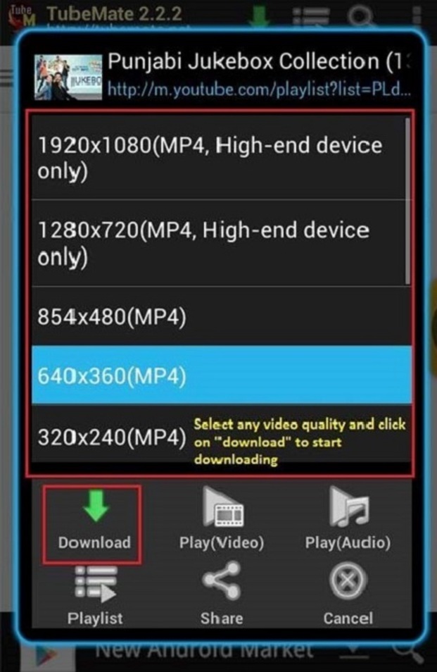 Chọn định dạng MP3 hoặc MP4 để tải xuống