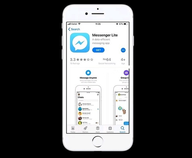 Truy cập App Store để tải Messenger Lite