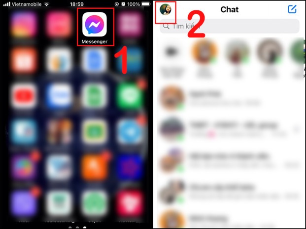 Chọn icon đại diện trong giao diện Messenger 