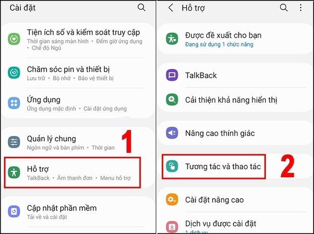 Kích hoạt nút home ảo để chạy chức năng quay màn hình trên Samsung A52