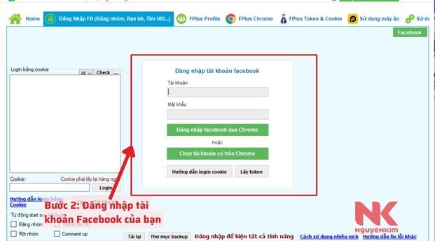 Đăng nhập tài khoản Facebook (Nguồn: Internet)