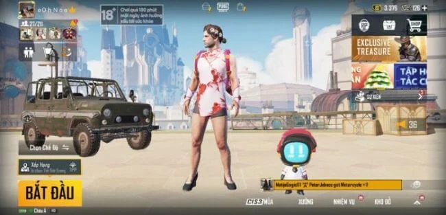Truy cập PUBG vào giao diện sảnh chờ