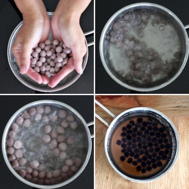 Cách làm trà sữa trân châu đường đen - quá trình làm trân châu