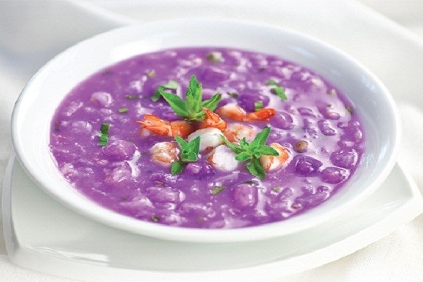 Canh khoai mỡ nấu tôm